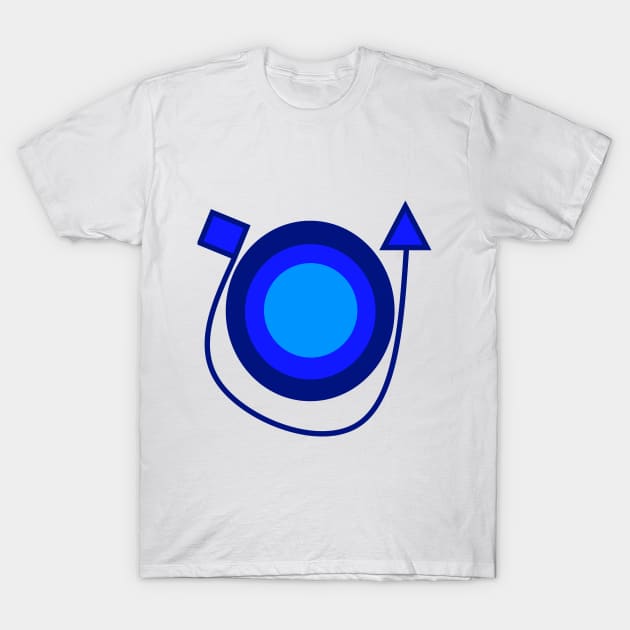 Blue Modern Record Player T-Shirt by simonjgerber